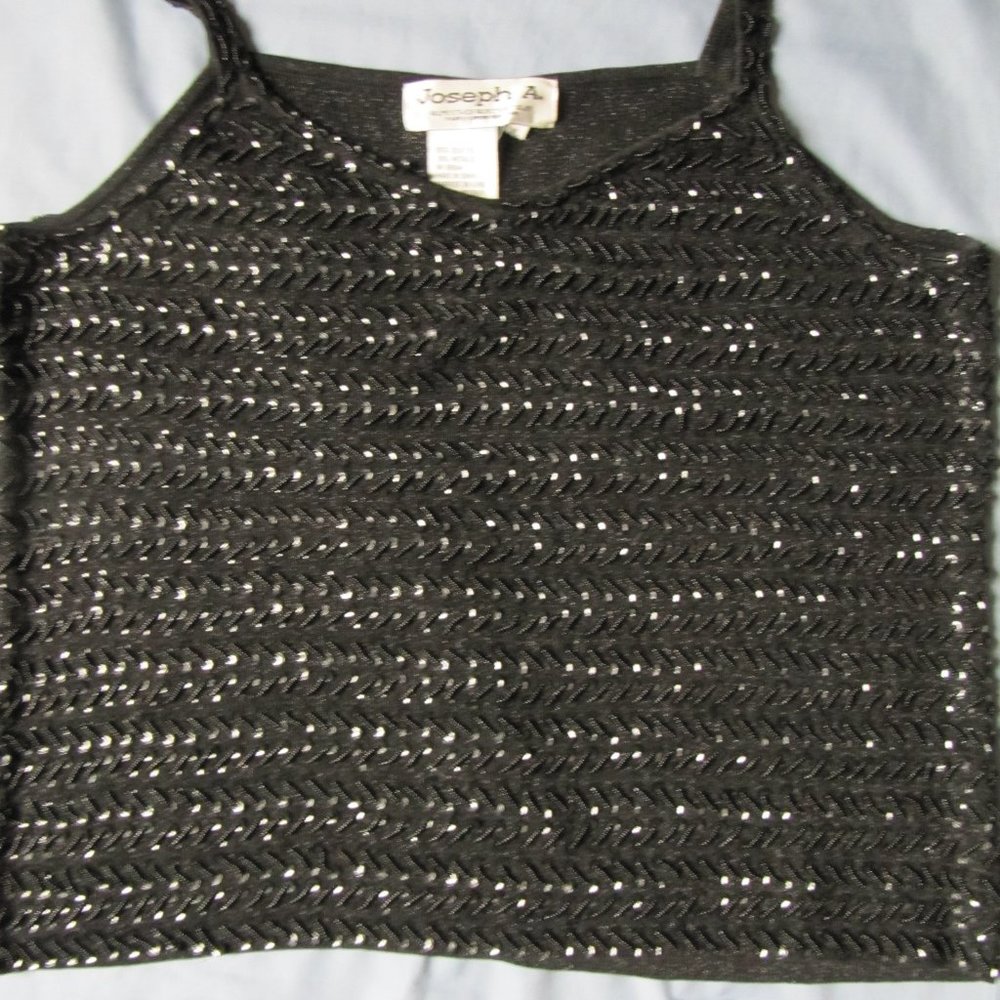 BEADED SILK & METALLIC CAMISOLE,  XL NWT